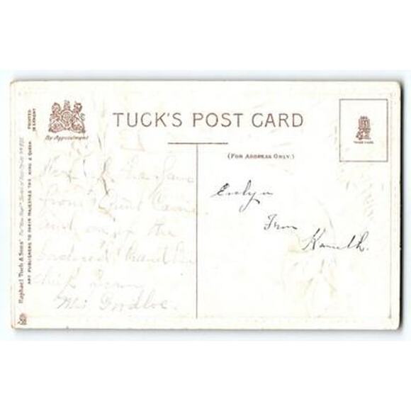 Vintage 1907-1915 New Year Postcard Jan 1 Litho by Frances Brundage Tuck 601 - Picture 2 of 2